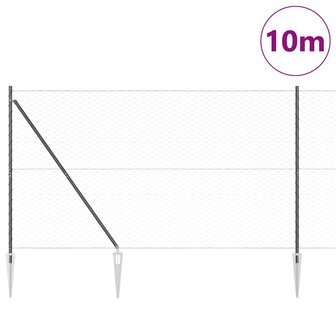 Grijze Hexagon Schutting 1.5 x 10 m Staal 3