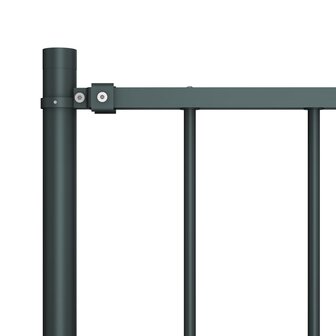 Schuttingpaneel met palen gepoedercoat staal 1,81x0,75 m antraciet 3