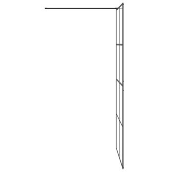 Inloopdouchewand 100x195 cm ESG-glas transparant en zwart 5