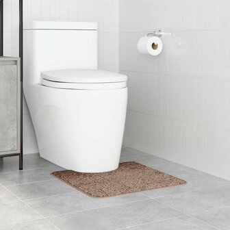 Badmat U-vormig anti-slip 50x50 cm polypropeen bruin 3