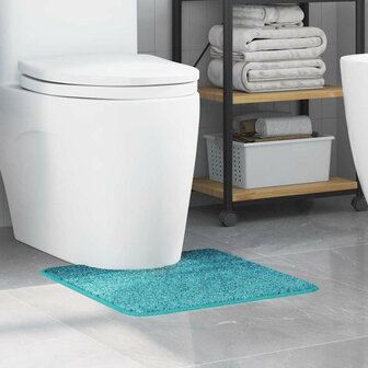 Badmat U-vormig anti-slip 50x50 cm polypropeen turquoise 1