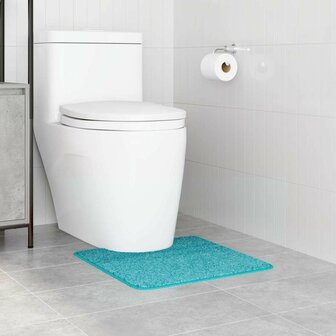 Badmat U-vormig anti-slip 50x50 cm polypropeen turquoise 3
