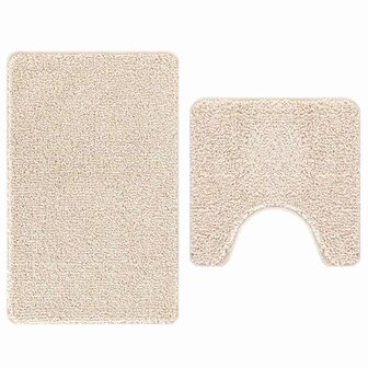 Badmat 2 pcs Cr&egrave;me 50 x 50 cm Polypropyleen 6