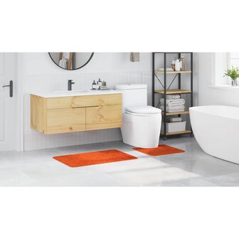 Badmat 2 pcs Oranje 50 x 50 cm Polypropyleen 4