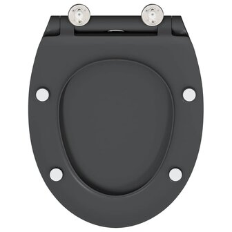 Toiletbril soft-close met quick-release Duroplast antraciet 8