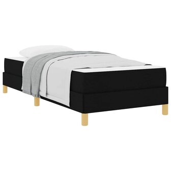 Boxspring bed Zwart, Bruin 80 x 200 cm Stof, Engineered Hout 3