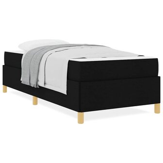 Boxspring bed Anders Zwart en Bruin en Wit 80 x 200 cm Stof 4