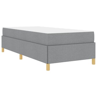 Boxspring bed Lichtgrijs en Wit en Lichtgrijs 90 x 190 cm Stof 2