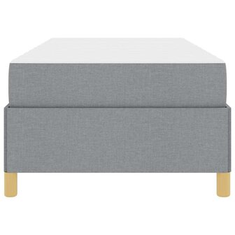 Boxspring bed Lichtgrijs en Wit en Lichtgrijs 90 x 190 cm Stof 7