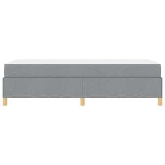 Boxspring bed Lichtgrijs en Wit en Lichtgrijs 90 x 190 cm Stof 8