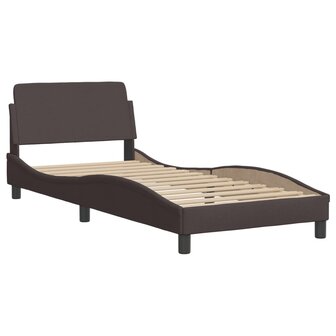 Bed met matras &quot;Dover&quot; stof donkerbruin 90x190 cm 4