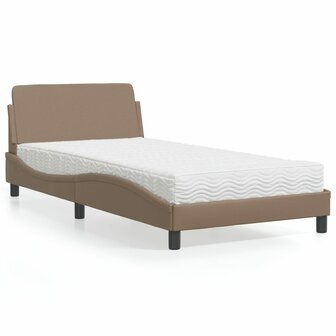 Bed met matras &quot;Dover&quot; kunstleer cappuccinokleurig 100x200 cm 1
