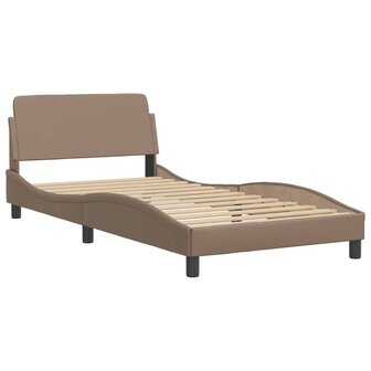 Bed met matras &quot;Dover&quot; kunstleer cappuccinokleurig 100x200 cm 4