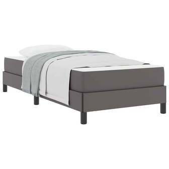 Bed met matras Grijs 80 x 200 cm Kunstleer 3