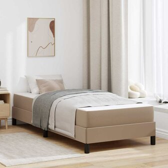 Bed met matras Cappuccino 80 x 200 cm Kunstleer 1