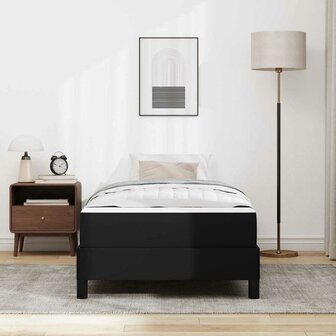 Bed met matras Zwart 90 x 190 cm Kunstleer 5
