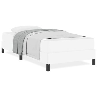 Bed met matras Zuiverwit 90 x 200 cm Kunstleer 4