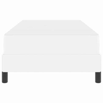 Bed met matras Zuiverwit 90 x 200 cm Kunstleer 7