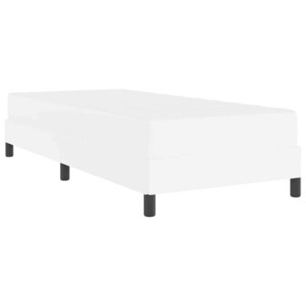 Bed met matras Zuiverwit 90 x 200 cm Kunstleer 9