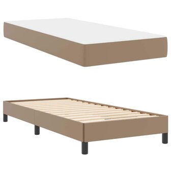 Bed met matras Cappuccino 100 x 200 cm Kunstleer 6