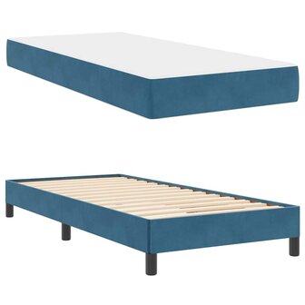 Boxspringbed met matras Donkerblauw 90 x 190 cm Fluweel 6