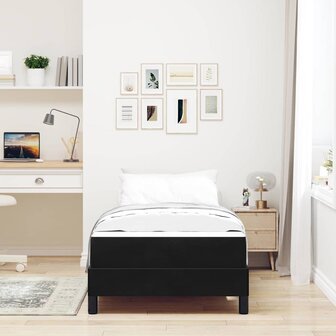 Boxspringbed met matras met matras Zwart 100 x 200 cm Fluweel 5