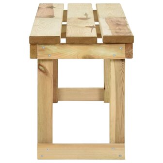Tuinbank 140 cm ge&iuml;mpregneerd grenenhout 3