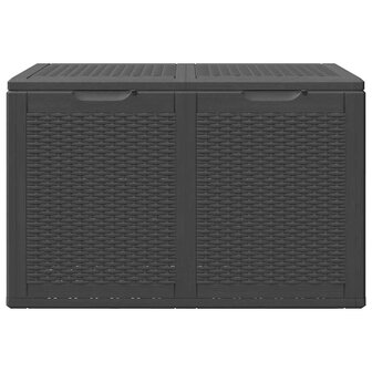 Tuinbox 180 L PP rattan zwart 4