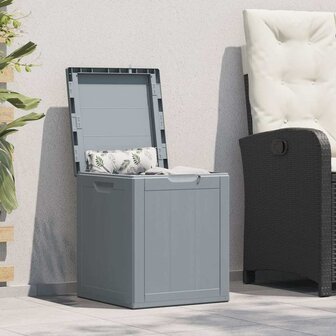 Tuinbox 90 L PP houtlook grijs 1