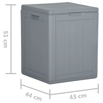 Tuinbox 90 L PP houtlook grijs 8