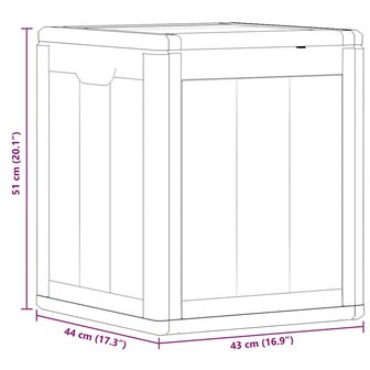 Tuinbox 90 L PP houtlook grijs 9