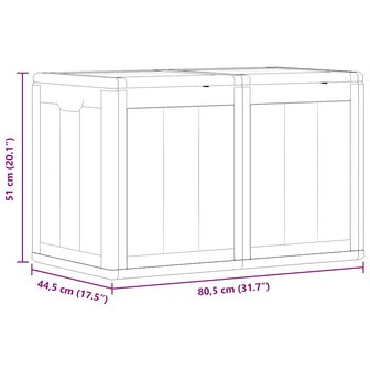 Tuinbox 180 L PP houtlook grijs 9