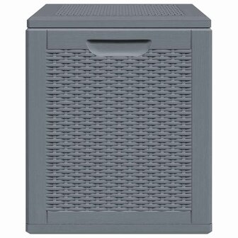 Tuinbox 90 L PP rattan grijs 6