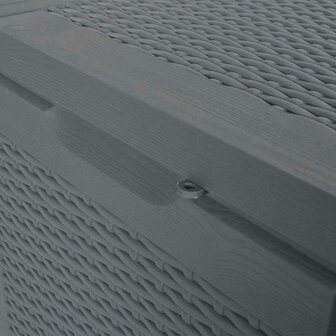 Tuinbox 90 L PP rattan grijs 9
