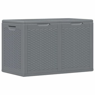Tuinbox 180 L PP rattan grijs 2