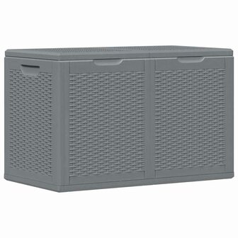 Tuinbox 180 L PP rattan grijs 7