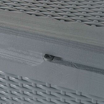 Tuinbox 180 L PP rattan grijs 9