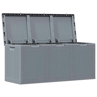Tuinbox 270 L PP rattan grijs 3