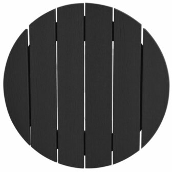 3-delige Tuinbarset HDPE zwart 8