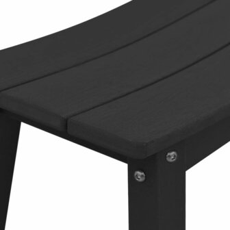 3-delige Tuinbarset HDPE zwart 9