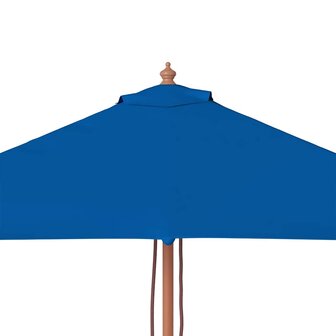 Parasol met houten paal 150x200 cm blauw 7