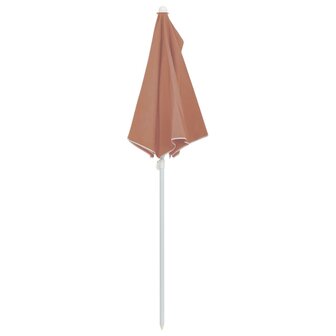 Parasol half met paal 180x90 cm terracottakleurig 6