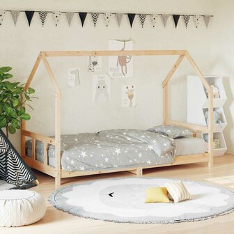 Kinderbedframe 90x200 cm massief grenenhout 1