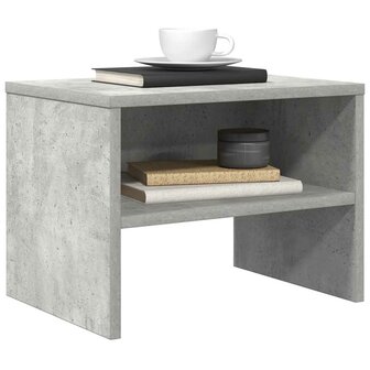 Nachtkastje 40x30x30 cm bewerkt hout betongrijs 4