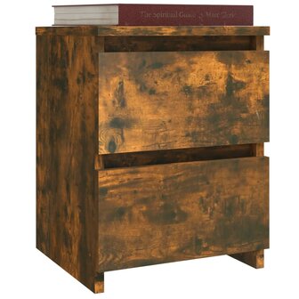 Nachtkastje Gerookt Eiken 30x30x40 cm Engineered Wood 5