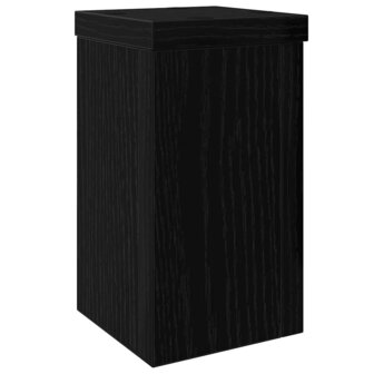 Plantenstandaarden 2 stuks Zwart Eiken 10x10x18 cm Geengineerd Hout 4