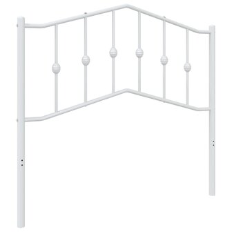 Hoofdbord 100 cm metaal wit 2