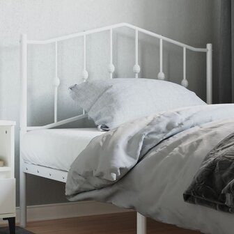 Hoofdbord 107 cm metaal wit 1