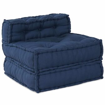 Poef 3 st modulair stof indigo 5