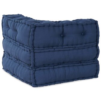Poef modulair 70x70x54 cm stof indigo 4